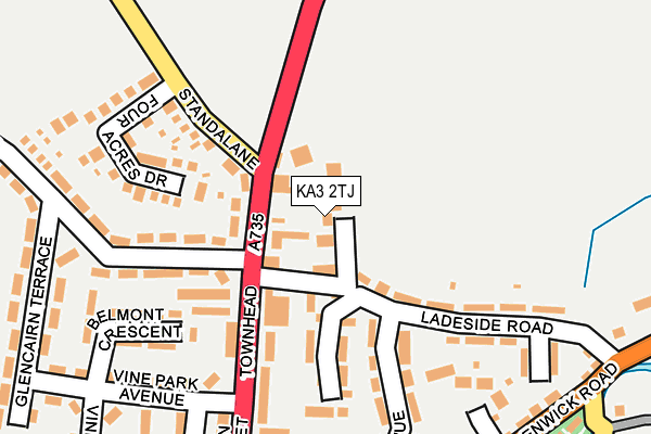 KA3 2TJ map - OS OpenMap – Local (Ordnance Survey)