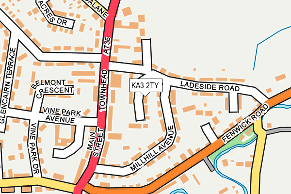 KA3 2TY map - OS OpenMap – Local (Ordnance Survey)