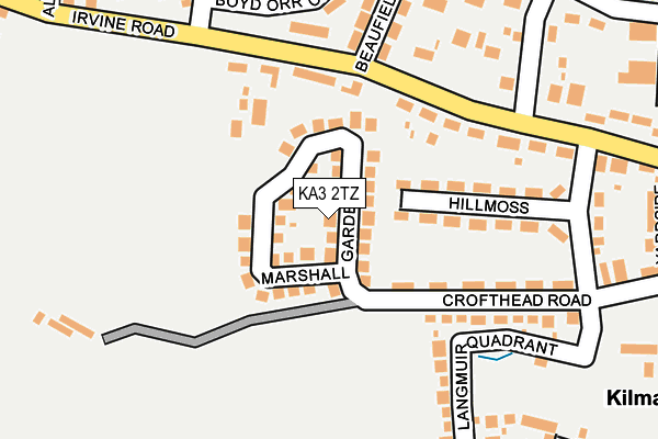 KA3 2TZ map - OS OpenMap – Local (Ordnance Survey)
