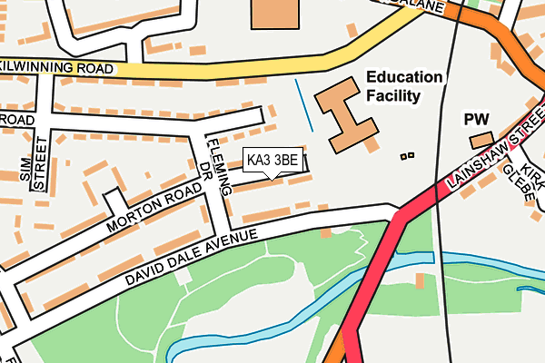 KA3 3BE map - OS OpenMap – Local (Ordnance Survey)