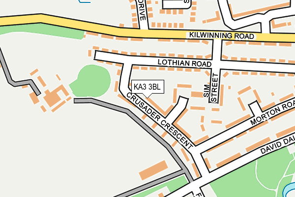 KA3 3BL map - OS OpenMap – Local (Ordnance Survey)
