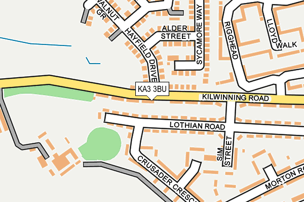 KA3 3BU map - OS OpenMap – Local (Ordnance Survey)