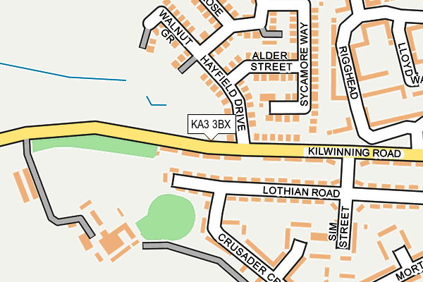KA3 3BX map - OS OpenMap – Local (Ordnance Survey)