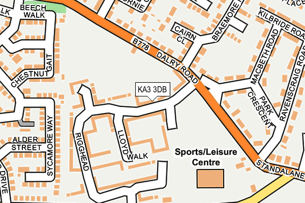 KA3 3DB map - OS OpenMap – Local (Ordnance Survey)