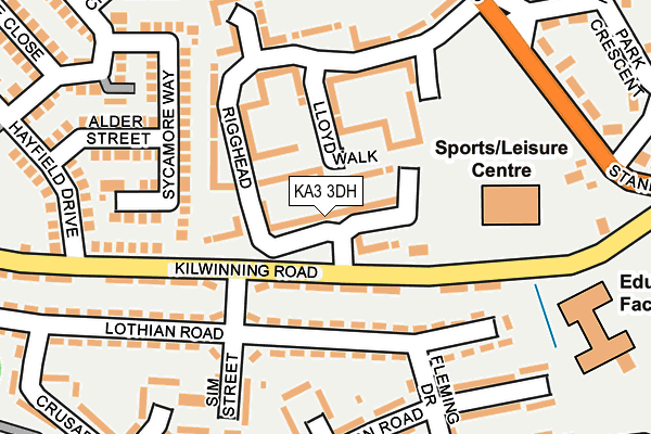 KA3 3DH map - OS OpenMap – Local (Ordnance Survey)
