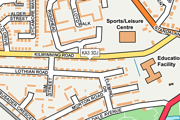 KA3 3DJ map - OS OpenMap – Local (Ordnance Survey)