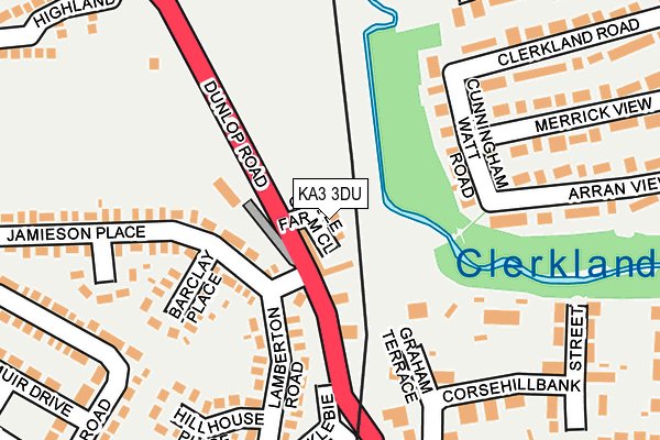 KA3 3DU map - OS OpenMap – Local (Ordnance Survey)