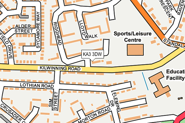 KA3 3DW map - OS OpenMap – Local (Ordnance Survey)