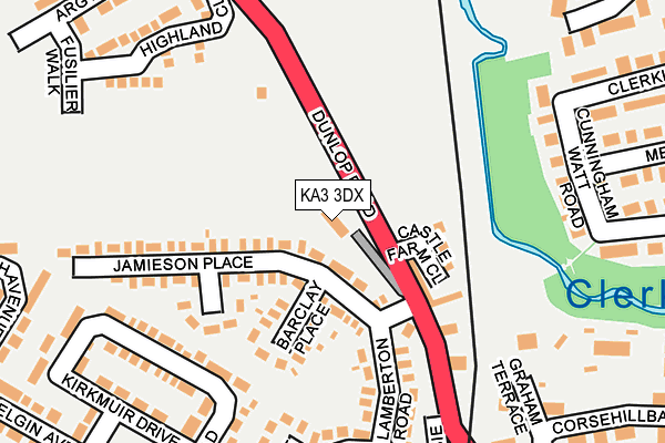 KA3 3DX map - OS OpenMap – Local (Ordnance Survey)