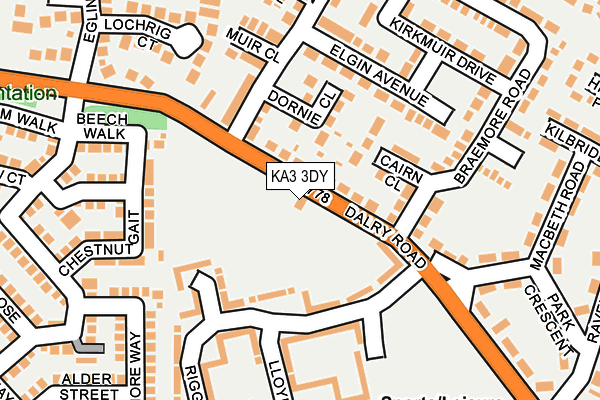 KA3 3DY map - OS OpenMap – Local (Ordnance Survey)