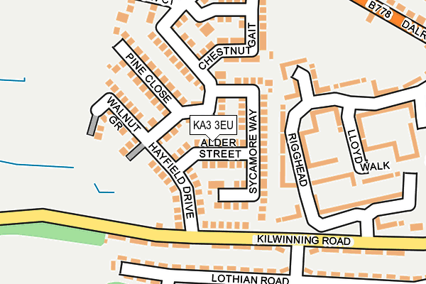 KA3 3EU map - OS OpenMap – Local (Ordnance Survey)
