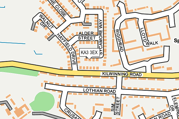 KA3 3EX map - OS OpenMap – Local (Ordnance Survey)