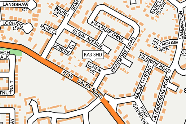 KA3 3HD map - OS OpenMap – Local (Ordnance Survey)