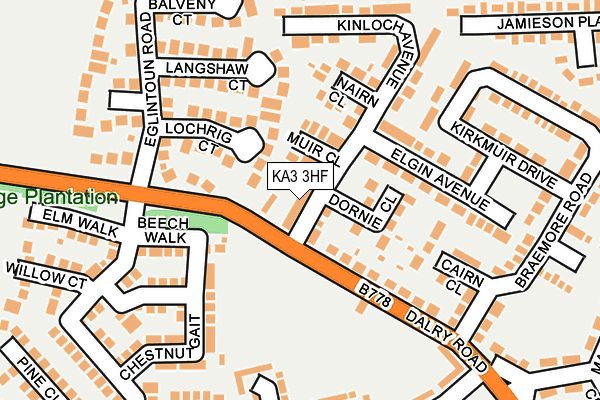 KA3 3HF map - OS OpenMap – Local (Ordnance Survey)