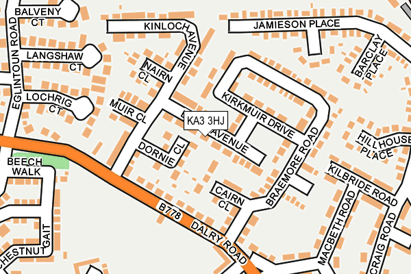 KA3 3HJ map - OS OpenMap – Local (Ordnance Survey)