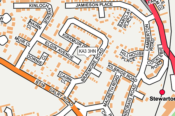 KA3 3HN map - OS OpenMap – Local (Ordnance Survey)