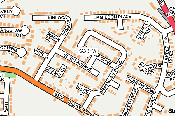 KA3 3HW map - OS OpenMap – Local (Ordnance Survey)