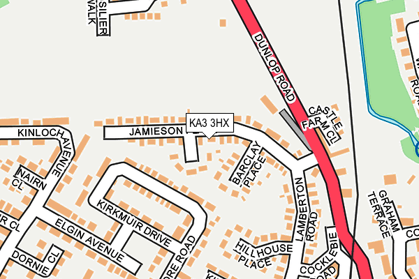 KA3 3HX map - OS OpenMap – Local (Ordnance Survey)