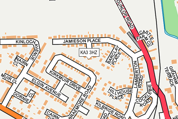 KA3 3HZ map - OS OpenMap – Local (Ordnance Survey)