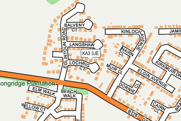 KA3 3JE map - OS OpenMap – Local (Ordnance Survey)