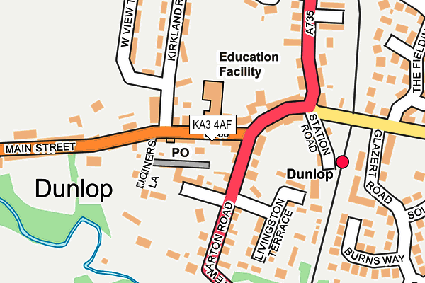 KA3 4AF map - OS OpenMap – Local (Ordnance Survey)
