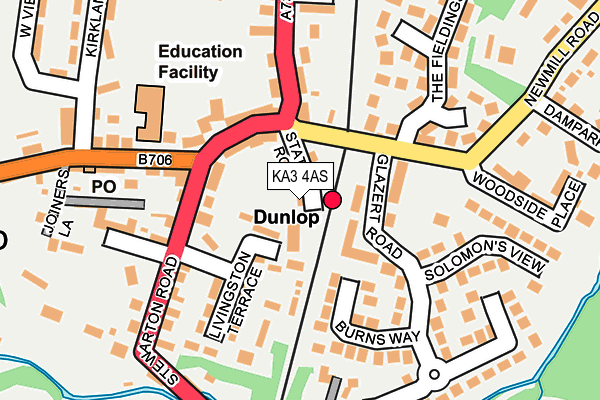 KA3 4AS map - OS OpenMap – Local (Ordnance Survey)