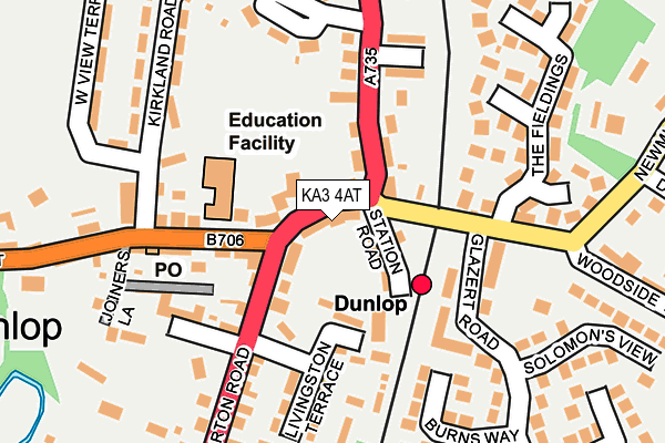 KA3 4AT map - OS OpenMap – Local (Ordnance Survey)