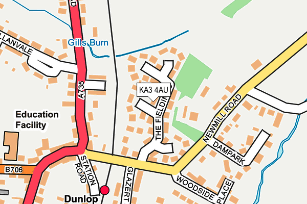 KA3 4AU map - OS OpenMap – Local (Ordnance Survey)