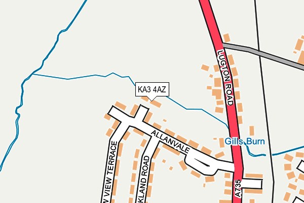 KA3 4AZ map - OS OpenMap – Local (Ordnance Survey)
