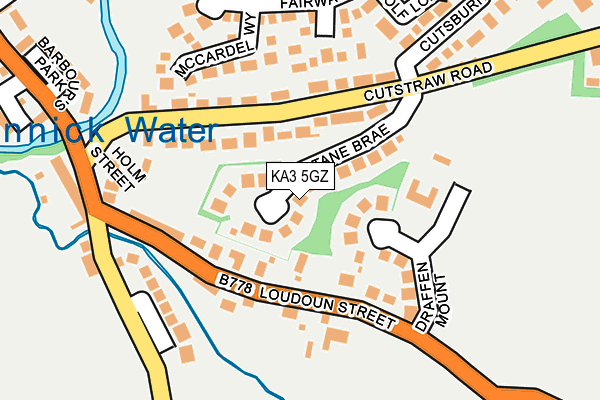 KA3 5GZ map - OS OpenMap – Local (Ordnance Survey)