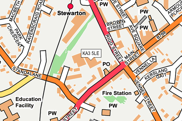 KA3 5LE map - OS OpenMap – Local (Ordnance Survey)