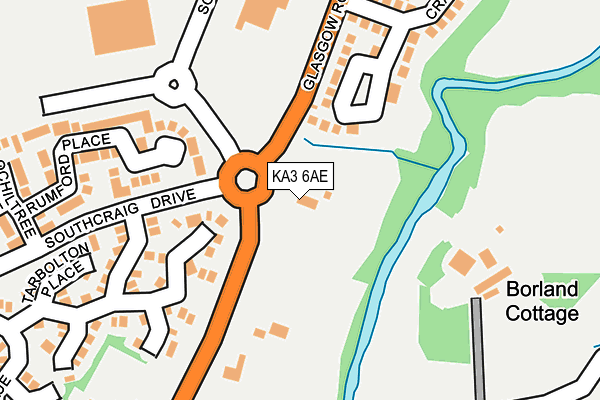 KA3 6AE map - OS OpenMap – Local (Ordnance Survey)