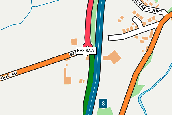 KA3 6AW map - OS OpenMap – Local (Ordnance Survey)