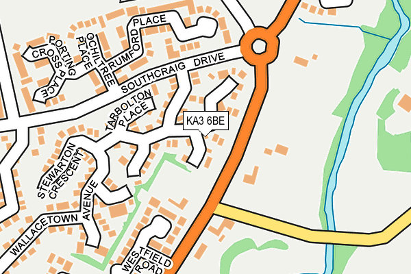 KA3 6BE map - OS OpenMap – Local (Ordnance Survey)