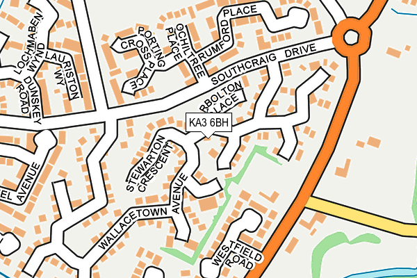KA3 6BH map - OS OpenMap – Local (Ordnance Survey)