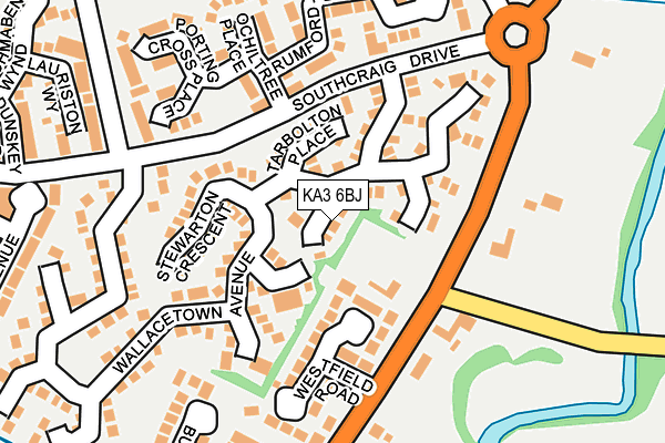 KA3 6BJ map - OS OpenMap – Local (Ordnance Survey)