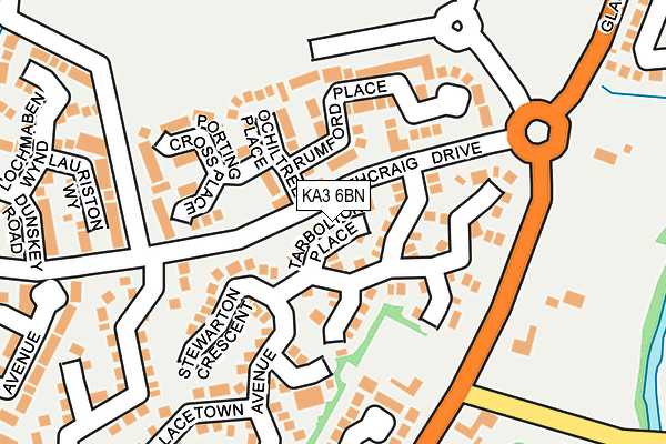 KA3 6BN map - OS OpenMap – Local (Ordnance Survey)