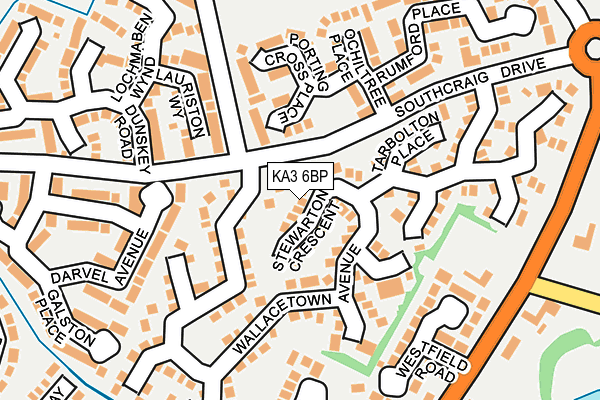 KA3 6BP map - OS OpenMap – Local (Ordnance Survey)
