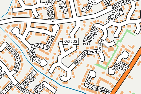 KA3 6DS map - OS OpenMap – Local (Ordnance Survey)
