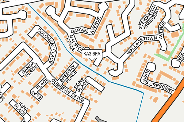 KA3 6FA map - OS OpenMap – Local (Ordnance Survey)