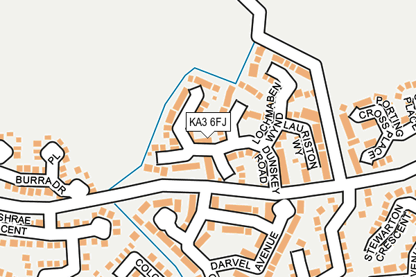 KA3 6FJ map - OS OpenMap – Local (Ordnance Survey)