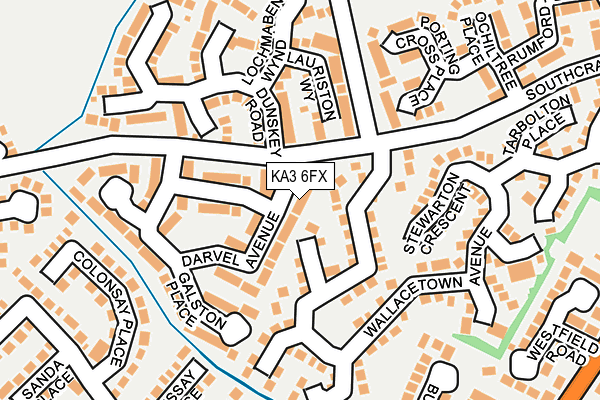 KA3 6FX map - OS OpenMap – Local (Ordnance Survey)