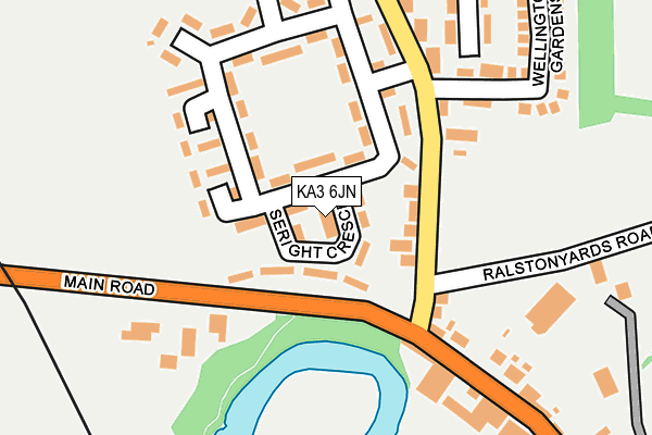 KA3 6JN map - OS OpenMap – Local (Ordnance Survey)