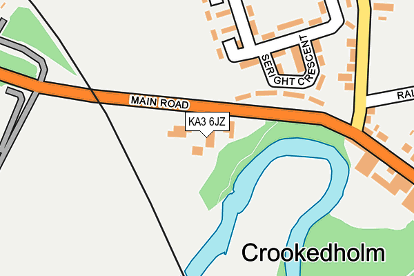 KA3 6JZ map - OS OpenMap – Local (Ordnance Survey)