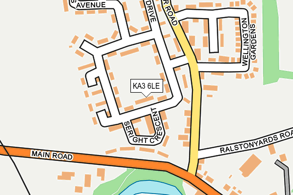 KA3 6LE map - OS OpenMap – Local (Ordnance Survey)