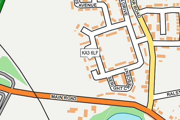 KA3 6LF map - OS OpenMap – Local (Ordnance Survey)