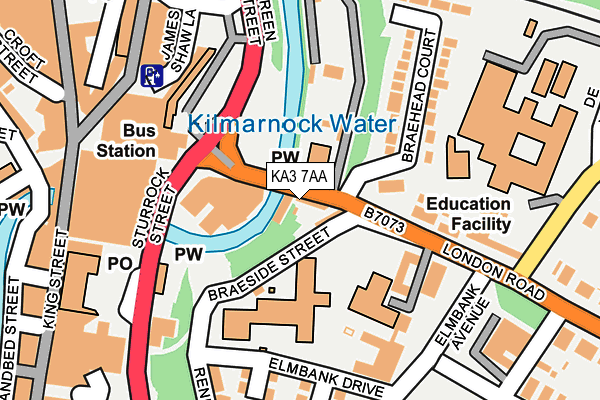 KA3 7AA map - OS OpenMap – Local (Ordnance Survey)