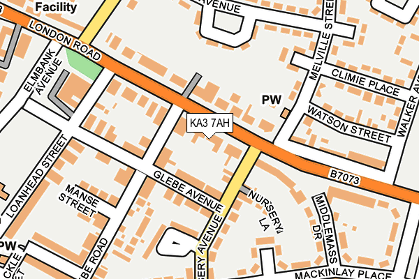 KA3 7AH map - OS OpenMap – Local (Ordnance Survey)