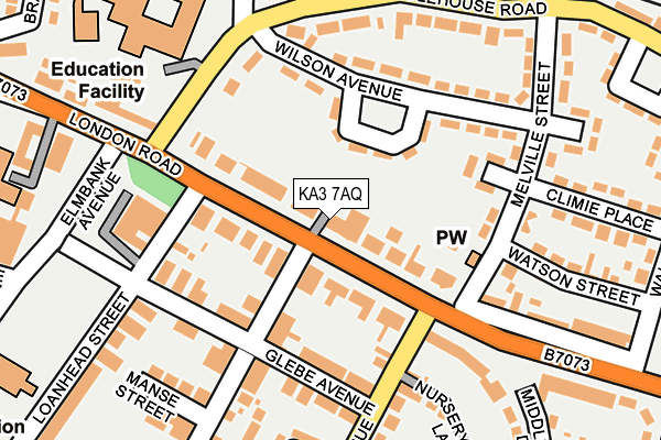 KA3 7AQ map - OS OpenMap – Local (Ordnance Survey)