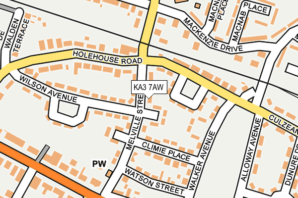 KA3 7AW map - OS OpenMap – Local (Ordnance Survey)